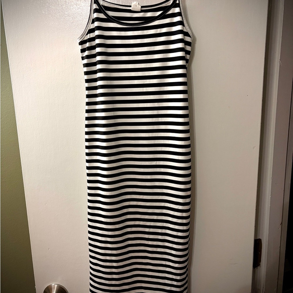 Chic Striped Kids Maxi Dress